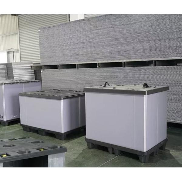 400kg Capacity Plastic Pallet Crate Customized Plastic Bulk Boxes Corrosion