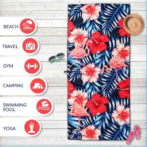 Recycled Microfiber Beach Towel With Logo Custom Quick Dry Absorbent Customized