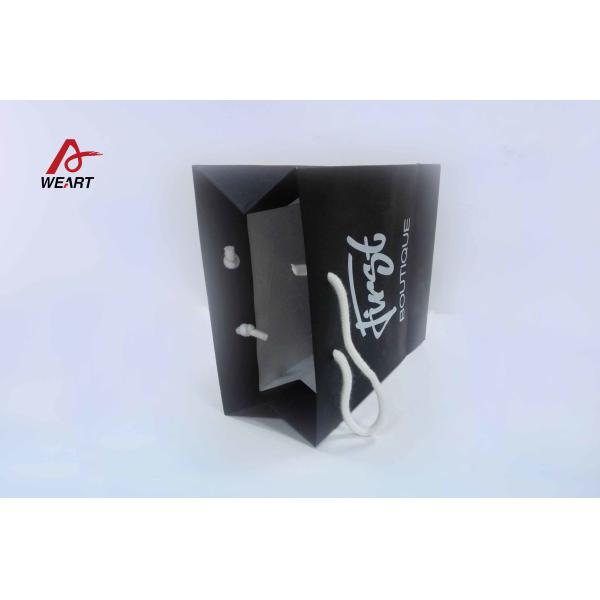 Quality Art Recycled Paper Carrier Bags Soft touch Lamination With LOGO Printing wholesale