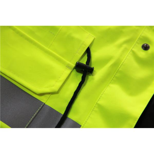 Class 3 HIVIS Work Clothes Withstand 50 Industrial Washes Safety Rain Jacket