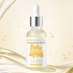 Brightening Vegan Face Serum with Hyaluronic Acid & Vitamin C Niacinamide & Natural Plant Extracts for Dull Skin Whitening Tone