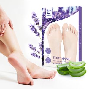 OEM Explosive Exfoliating Lavender Foot Mask Set For Dead Skin Calluses 40ml