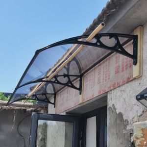 Customized PC Canopy With Black Frame And Polycarbonate Sail Material