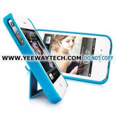 Smart Stand Case for iPhone 4S iPhone 4 with Charging Connector Plug Stoppers -
