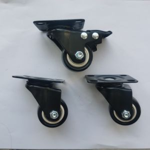 Cheap Durable Black PVC Light Duty Rolling Wheels For Smooth Transport for sale