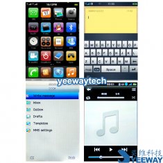 HiPhone 4GH Quad Band Dual Cards Dual Cameras WiFi Bluetooth Java Compass 3.5 -