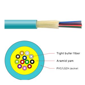 Tight Buffer GJFJV 12 Core Optical Fiber Cable