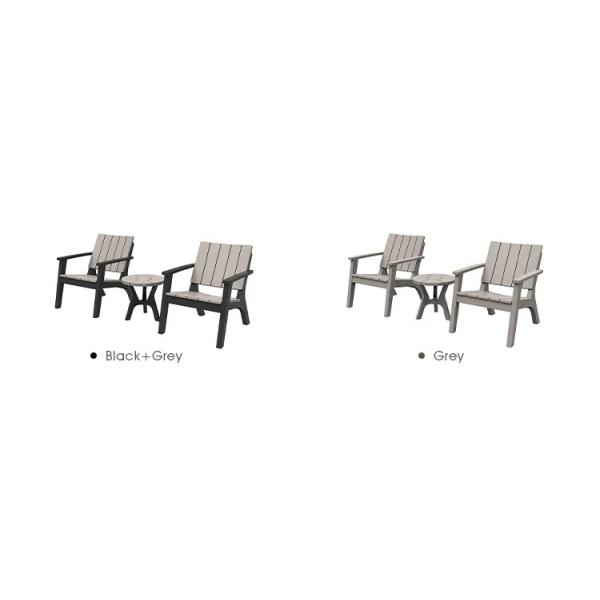 Plastic Wood Table and Chair Set for Nordic Outdoor Patio Garden Balcony Cafe Restaurant