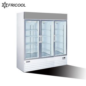 CE ETL Single Temperature 3 Glass Door Merchandisers 280kg Freezer 280kg