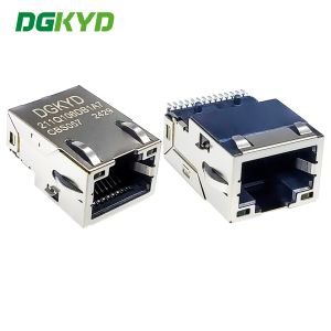 Cheap RJ45 Gigabit Integrated Filter Network Connector SMT LCP Interface DGKYD211Q106DB1A7CBS057 for sale