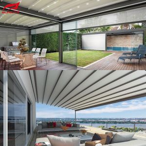 Installation Freestanding Or Wall-mounted Adjustable Canopy Pergola With PVC Sail Finishing