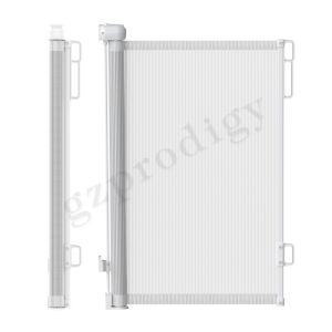 China Rolling Extendable 55-71 Retractable Baby Gate Multi Scene Kids Stair Fence on sale