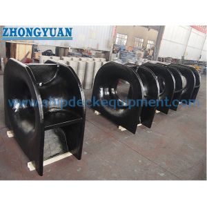 JIS F 2005-1975 Deck Mounted Casting Steel Close Type Ship Mooring Chock Ship