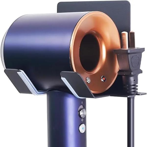 Quality Upgrade Stainless Blow Dryer Holder Fabric Type Hair Dryer Hook Wall Mounted Organizer wholesale