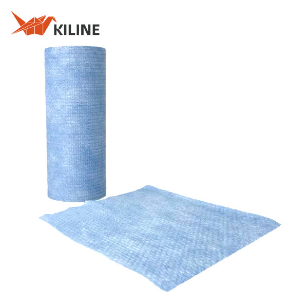 Quality Blue Disposable Cleaning Cloths On A Roll Wiping Towel 65gsm 100 Sheets/Roll wholesale