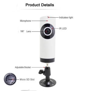 EC2 Mini 180° Panorama Camera Wireless WIFI P2P IP Night Vision Home Security