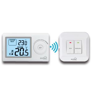 Transmitter / Receiver Wireless Heating Thermostat Cooling Non Programmable