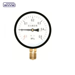 China Black Steel Or Stainless Steel Case Compound Pressure Gauge Radial Mount on sale