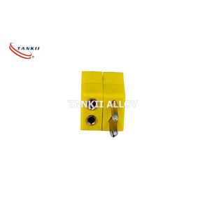 Yellow Colour K Type Thermocouple Connector With Extension Cable For Research