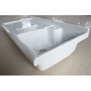 Pure White Artificial Quartz Stone Bathroom Washing Basin China manufacture