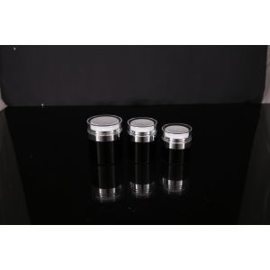 Cream Gel 15ml Acrylic Airless Pump Jar Reusable Round Shape