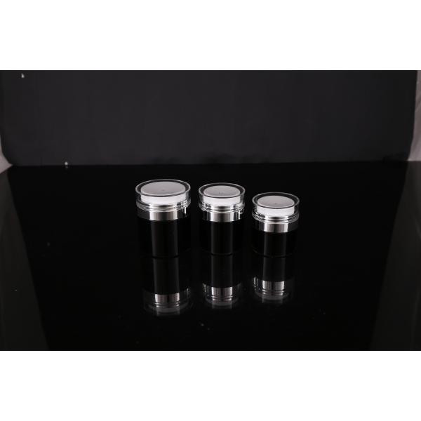 Cream Gel 15ml Acrylic Airless Pump Jar Reusable Round Shape