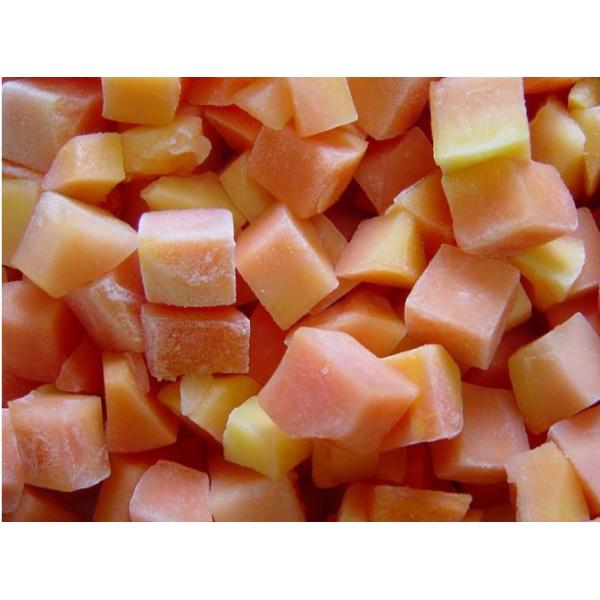 Quality Delicious Taste Quick Frozen Papaya Cubes Grade A IQF Food Products wholesale