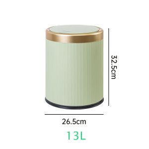 10L Household Circular Stripe Automatic Induction Plastic Trash Can