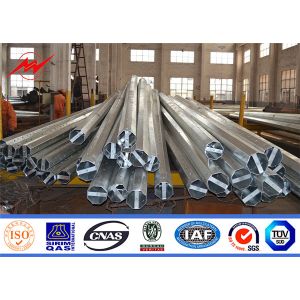 ASTM A123 Utility Power Poles Galvanization And Color Polyester Coating