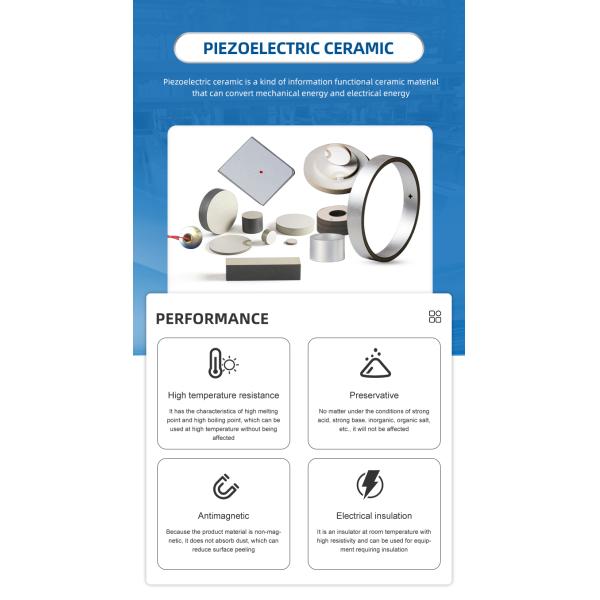 Various Shape Vibration Piezoelectric Ceramic Materials Pzt8