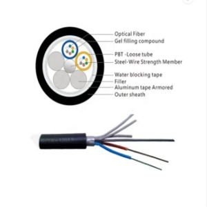 LSZH Sheath Fiber Optic Drop Cable 2 4 12 24 Core With Good Anti Tensile