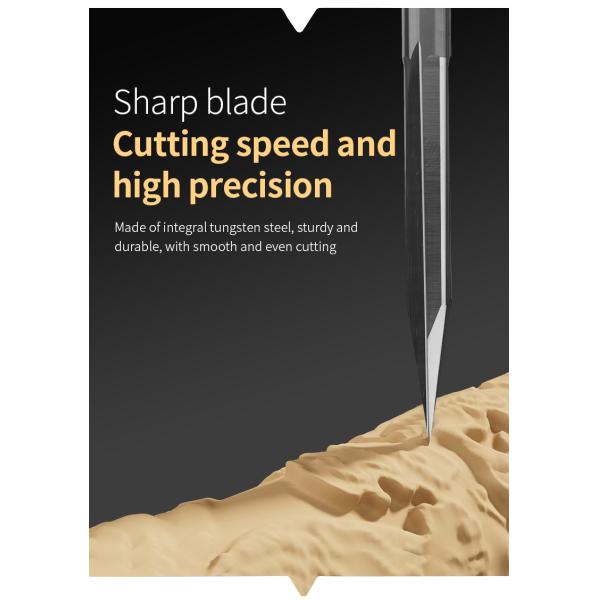 Tip 0.2 Degreel5 Shank 6mm Half Straight Slot Tungsten Steel Engraving Cnc Bits for Wood Carving v Bit