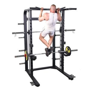 Multi-Functional Home Gym Equipment Folding Pull-Up Bar Pulley Cable Smith