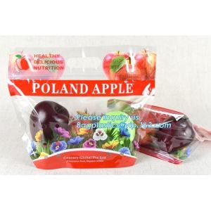 China Gusseted Plastic Cherry Bag with Zipper, Barrier Feature Fruit Packing Bag Fresh Protection, Cherries carriage bag on sale