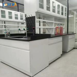 Customized Number of Shelves and Lockers Hospital Lab Furniture for Modern Labs