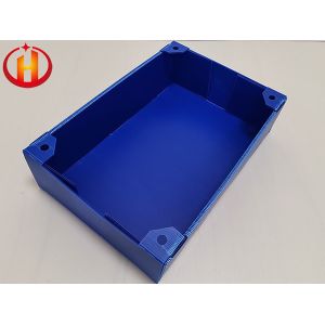 Reusable Blue Plastic Corrugated Totes Collapsible