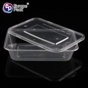 Eco friendly PP disposable plastic food container clear lunch box with lids