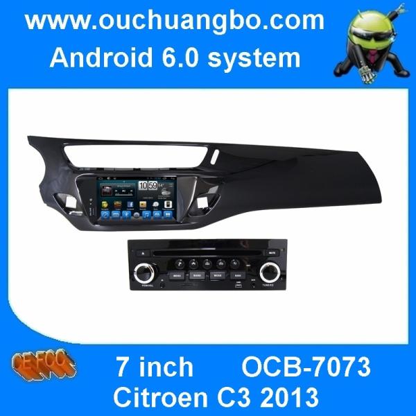 Quality Ouchuangbo car stereo multi for Citroen C3 2013 with BT GPS USB steering wheel control. android 6.0 system wholesale