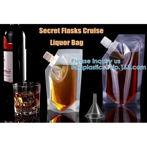 Stand-Up Liquor Bags, Drink Pouches, Concealable Alcohol Flask for Cold & Hot