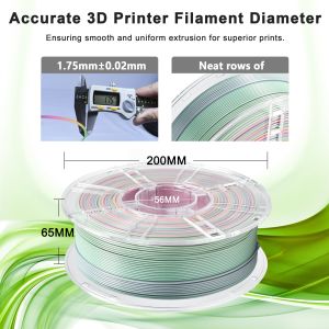 PLA+ Filament 1000g Color Matter Candy Rainbow 1.75mm 3d Printing Filament