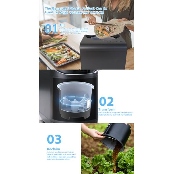 Home Countertop Composter Machine Portable Compost Machine 2.5L Capacity