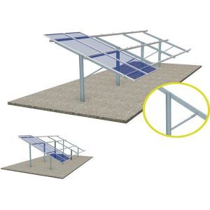 Silver Solar Panel Ground Mounting Systems Support Structure Photovoltaic Stents