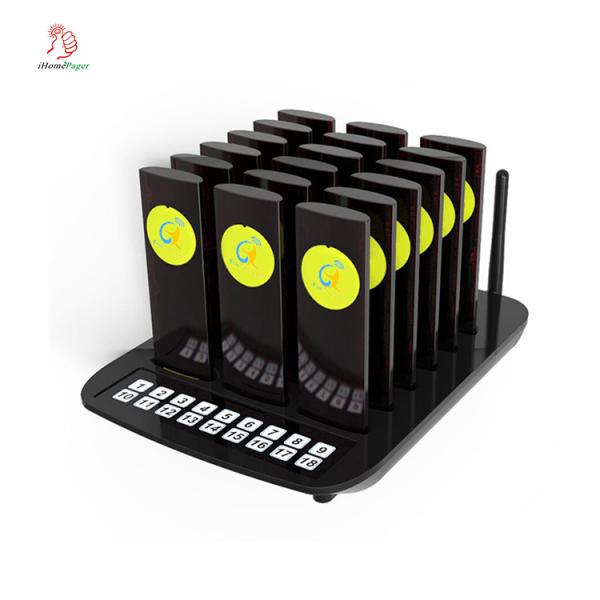 Quality Long range 18 Wireless  coaster pagers queuing calling system with 433.92MHZ wholesale