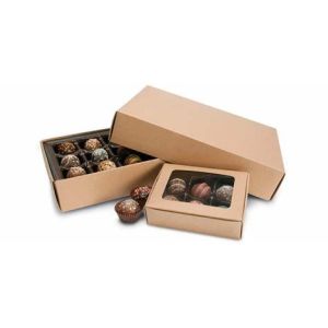 custommiddle door-opened hinged chocolate box with magnet closure