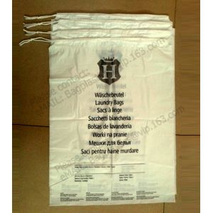 China Hotel Laundry Bags, 1.25 Mil Plastic with Tear Tie and Write-On Strips, 14 x 24, Biodegradable - CASE of 1,000 bagease on sale