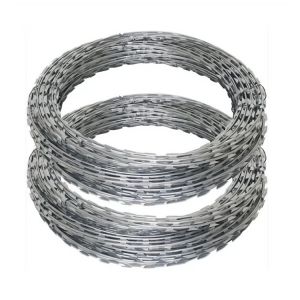 Silver BTO 22 Hot Dipped Galvanized Concertina Barbed Wire Rolls for Sea