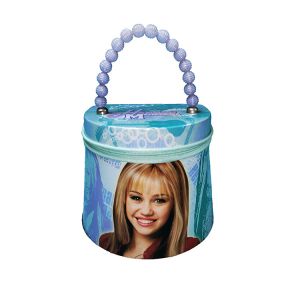 Cartoon Designed Handle Tin Box With Zipper Customized Logo Acceptable