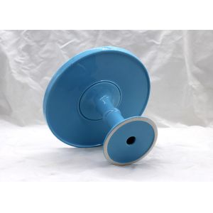 Blue Color Ceramic Cake Stand Dolomite Cake Tools Customized Size / Color