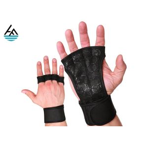 China Waterproof Neoprene Weightlifting Wrist Wrap With Leather Hand Grip on sale