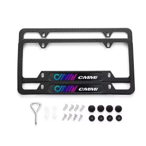 Professional Manufacture Cheap Classic Carbon Fiber License Plate Frame for USA